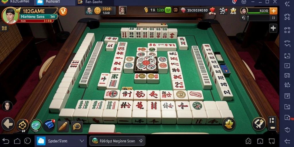 Tampilan menarik dari gameplay Mahjong yang seru dan menantang.