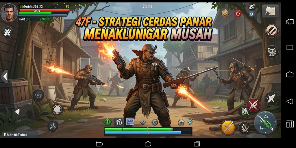 Tampilan gameplay 47F yang penuh aksi dan strategi.
