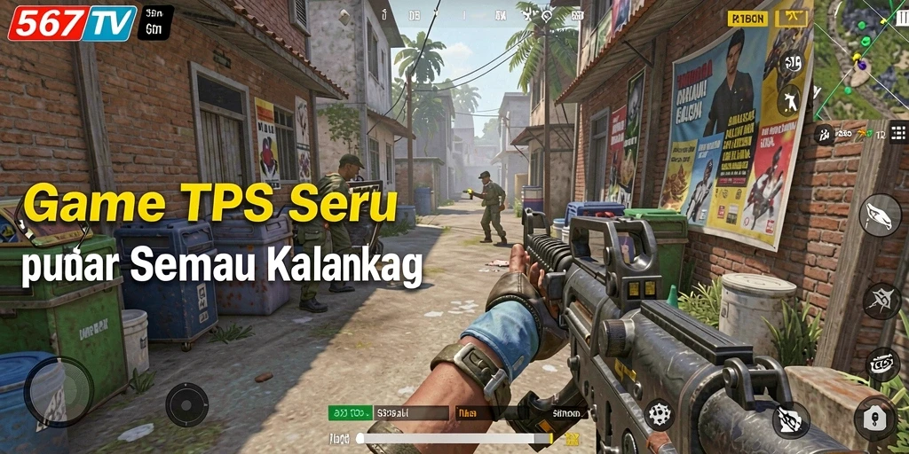 Gameplay seru dalam 567TV dengan aksi TPS yang mendebarkan.