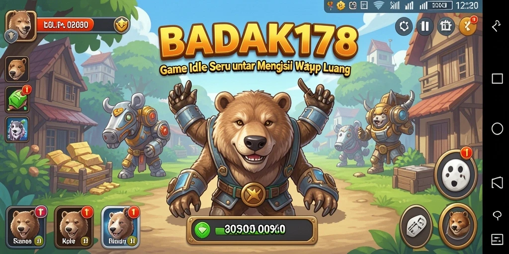 Tampilan gameplay Idle yang memukau dan interaktif.