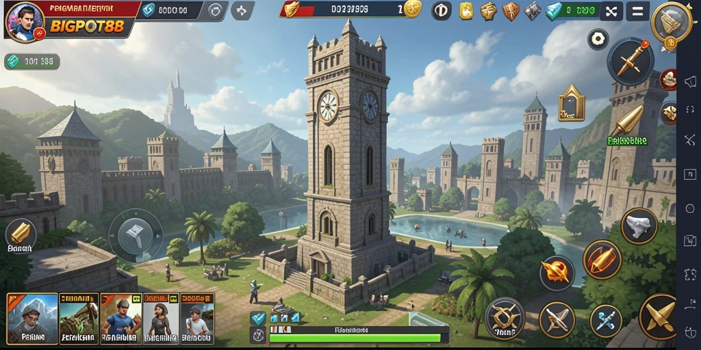 Tampilkan gameplay menegangkan dari BIGPOT88 saat melawan gelombang musuh.