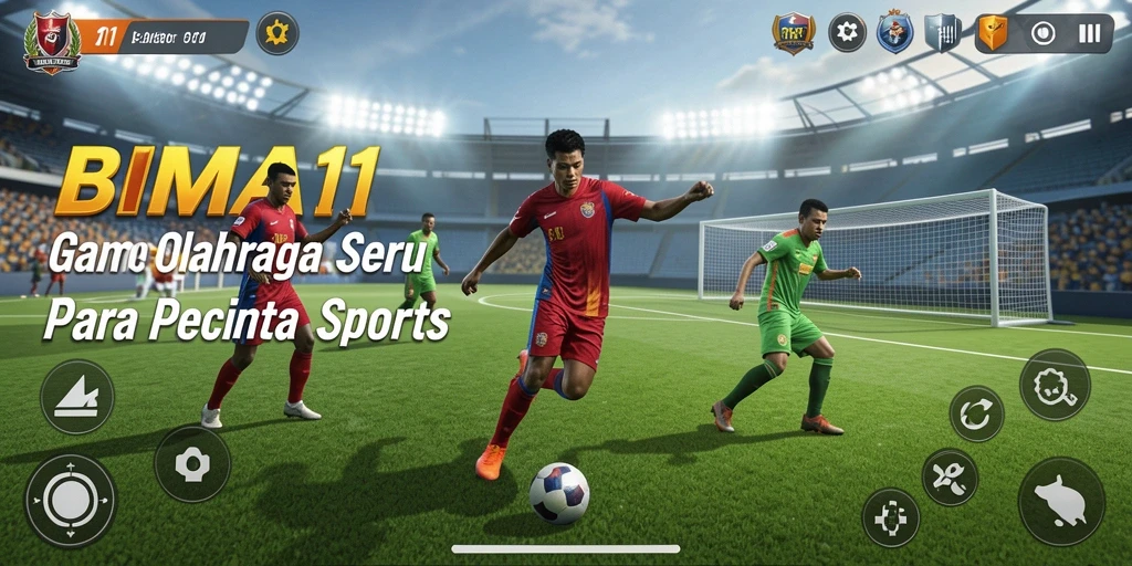 Tampilan gameplay BIMA11 yang seru dan menarik para pemain olahraga.