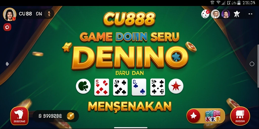 Tampilan gameplay seru dari permainan Domino CU888.