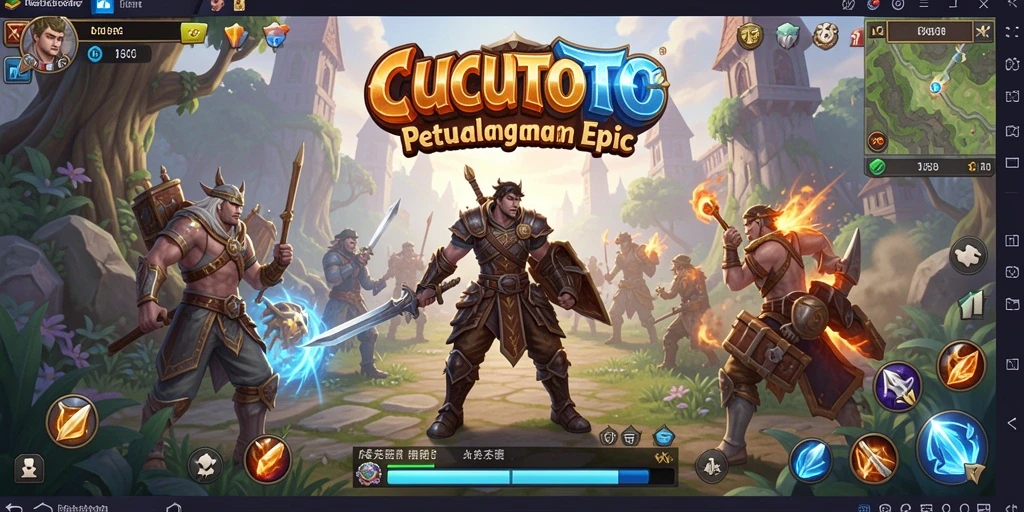 Screenshot menampilkan aksi seru dalam gameplay RPG CUCUTOTO.
