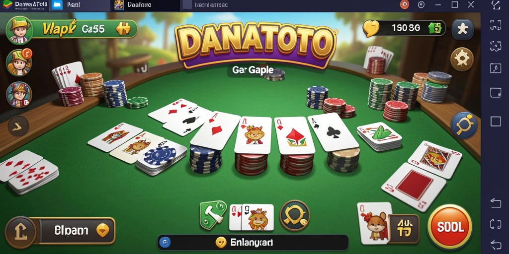 Tampilan gameplay Gaple yang menarik dan interaktif di DANATOTO.