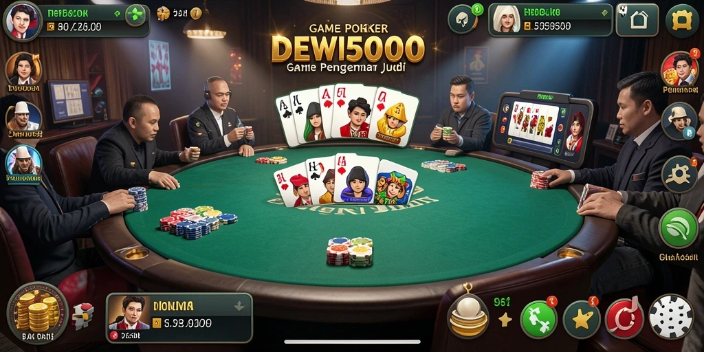 Tampilan gameplay seru dari DEWI5000 dengan pemain berkompetisi.