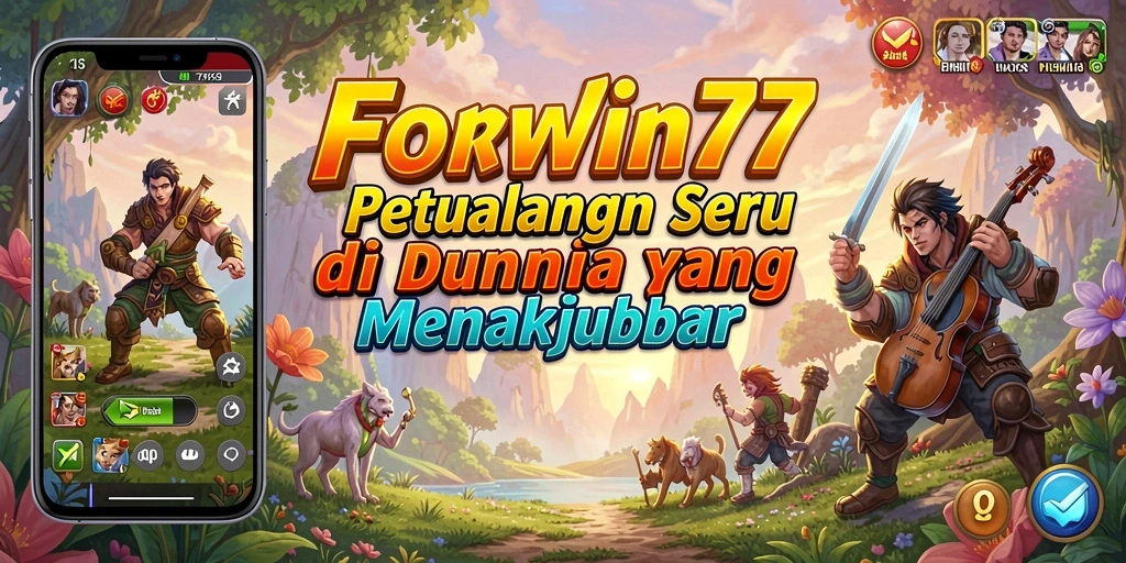 Tampilan gameplay menakjubkan dari petualangan FORWIN77 dengan karakter dan dunia yang kaya.