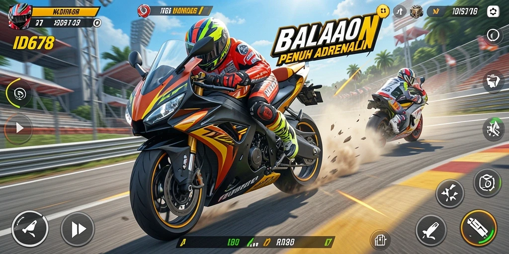 Gameplay seru balapan motor di <strong>ID678</strong>.