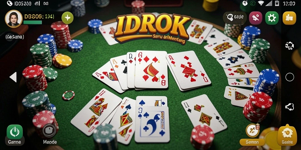 Screenshot gameplay seru dari game Gaple IDROK.
