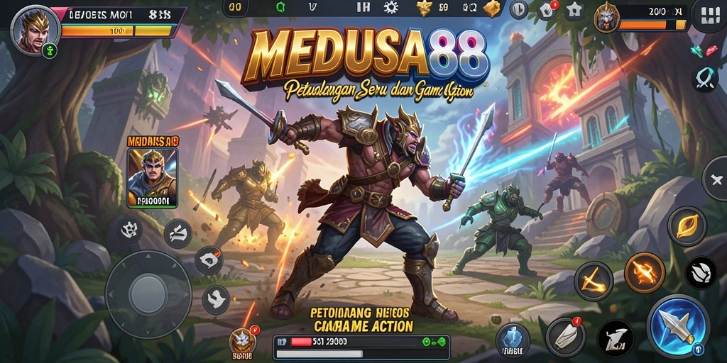 Tampilan gameplay seru penuh aksi dari MEDUSA88.