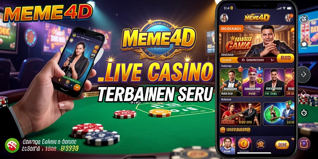 Tampilan gameplay Live Casino yang seru dan interaktif di MEME4D.