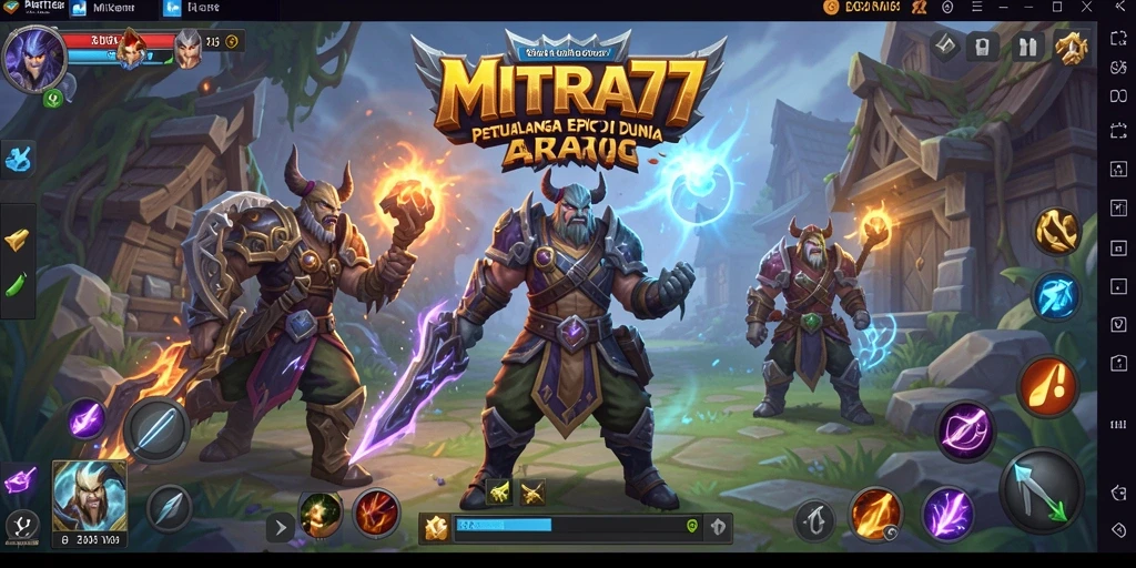 Tampilan gameplay seru dan mendebarkan di MITRA77.