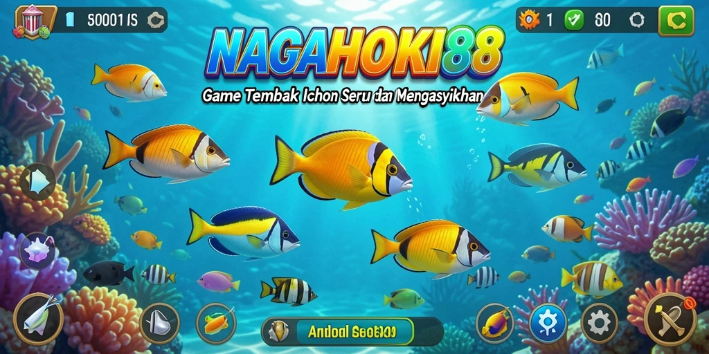 Tampilan menarik dari gameplay NAGAHOKI88 saat menangkap ikan.
