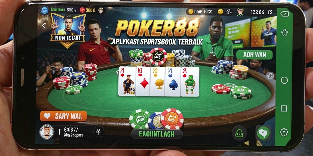 Tampilan menarik dari gameplay taruhan olahraga di POKER88.