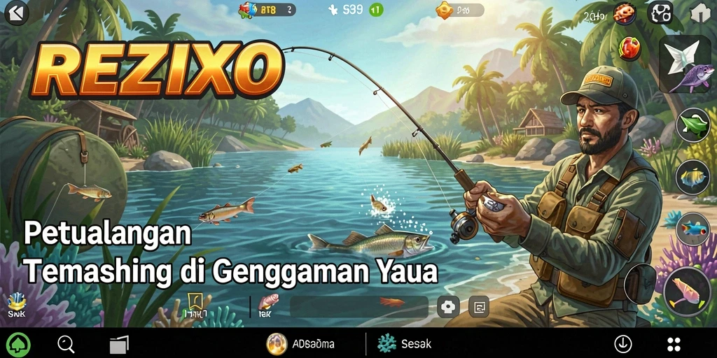 Tangkapan ikan besar dalam aksi gameplay REZIXO.