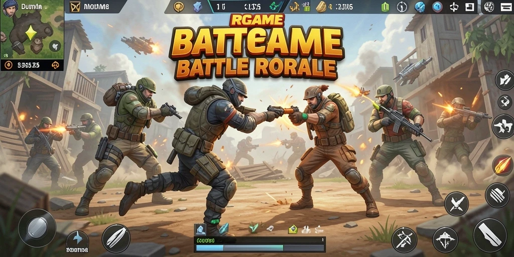 Tangkapan layar RPGAME menampilkan aksi seru dalam pertempuran Battle Royale.