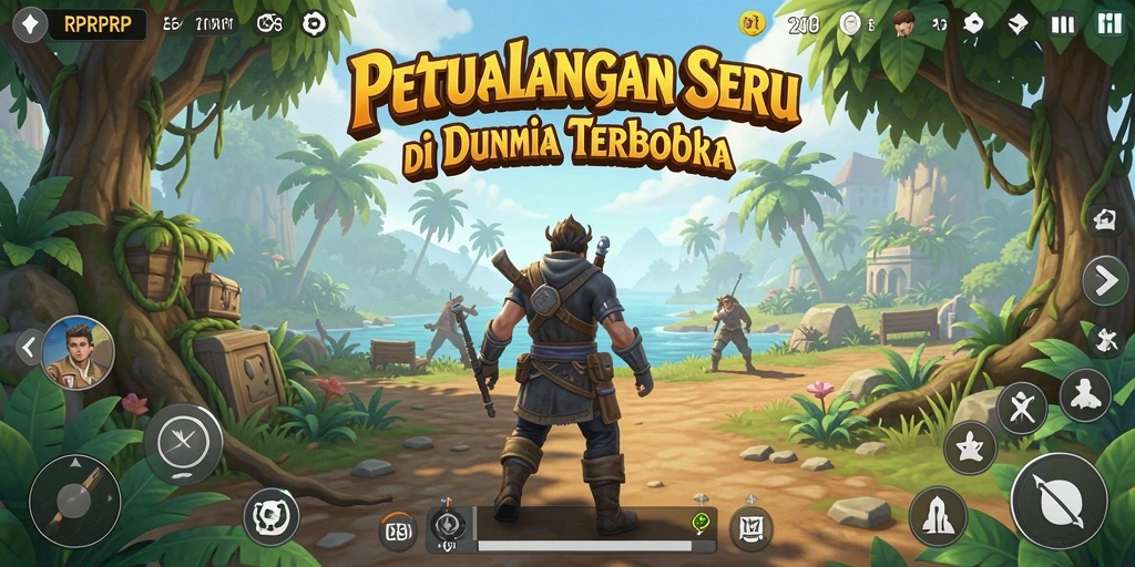 Tampilan gameplay RPRPRP yang menakjubkan dalam dunia terbuka.