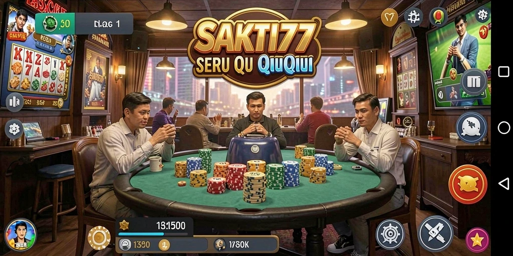 Tampilan gameplay seru SAKTI77 saat bermain QiuQiu.