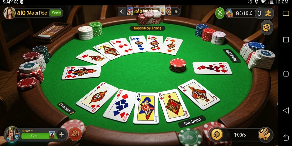Tampilan gameplay seru dari SIAP108 dengan suasana Gaple.