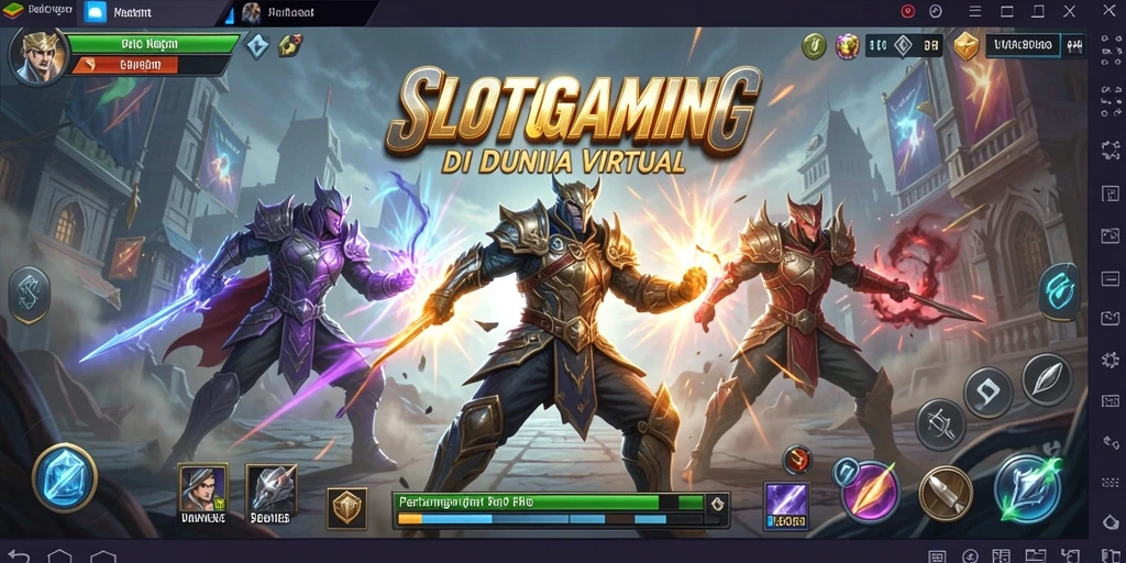 Screenshot menampilkan pertarungan intens dalam SLOTGAMING.