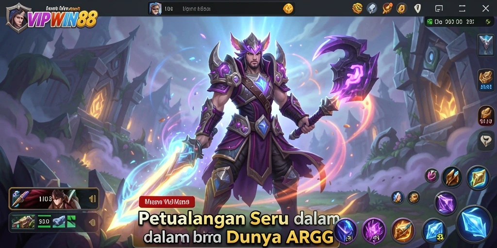 Tangkapan layar gameplay ARPG penuh aksi dari VIPWIN88.